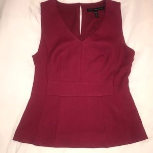 White House Black Market Red Blouse size 00